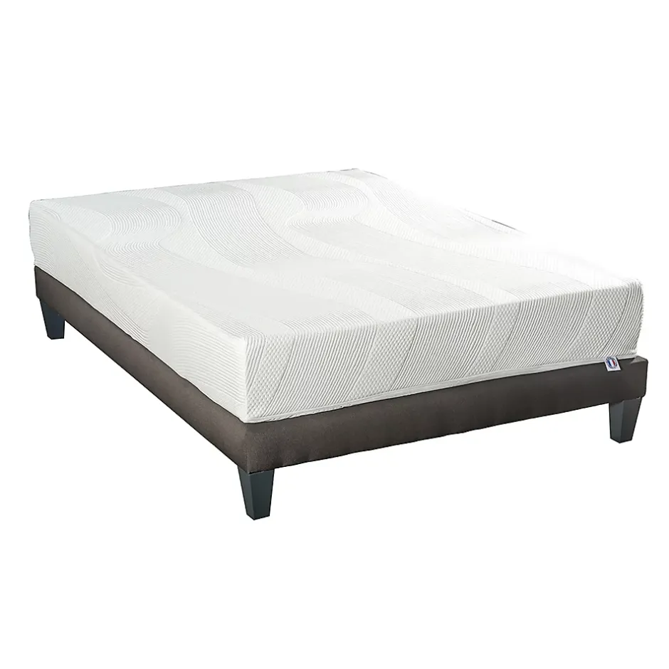 Bellecour Ensemble Paris 140x190 cm Matelas Mousse + Sommier Bois Outlet