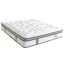 Bellecour Ensemble Reina 2.0 160x200 cm Matelas Ressorts ensachés + Sommier Bois