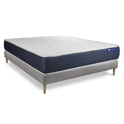 Actisom Ensemble Ressorts ensachés et mémoire de forme de confort Equilibré avec sommier kit