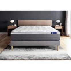 Actisom Ensemble Ressorts ensachés et mémoire de forme de confort Très ferme avec sommier kit Best
