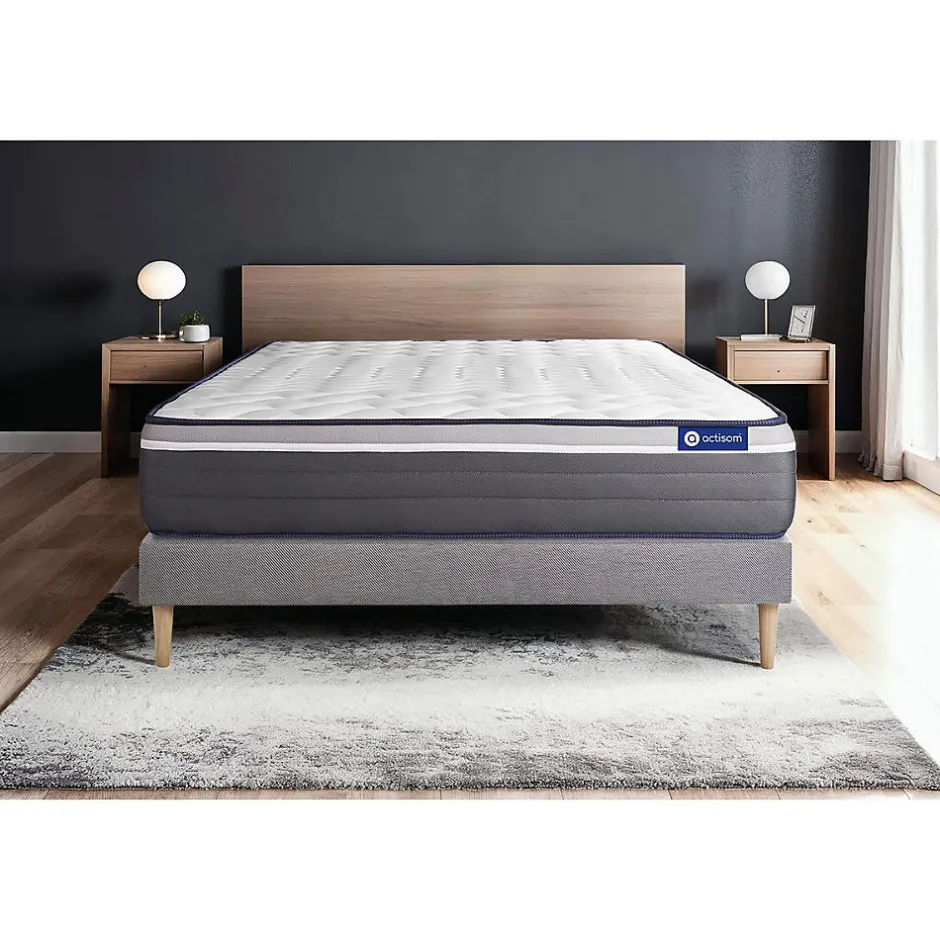 Actisom Ensemble Ressorts ensachés et mémoire de forme de confort Très ferme avec sommier kit Best