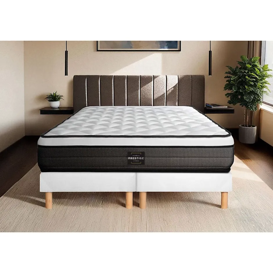 Prestige Literie Ensemble Ressorts ensachés et mémoire de forme de confort Equilibré avec sommier tapissier Online