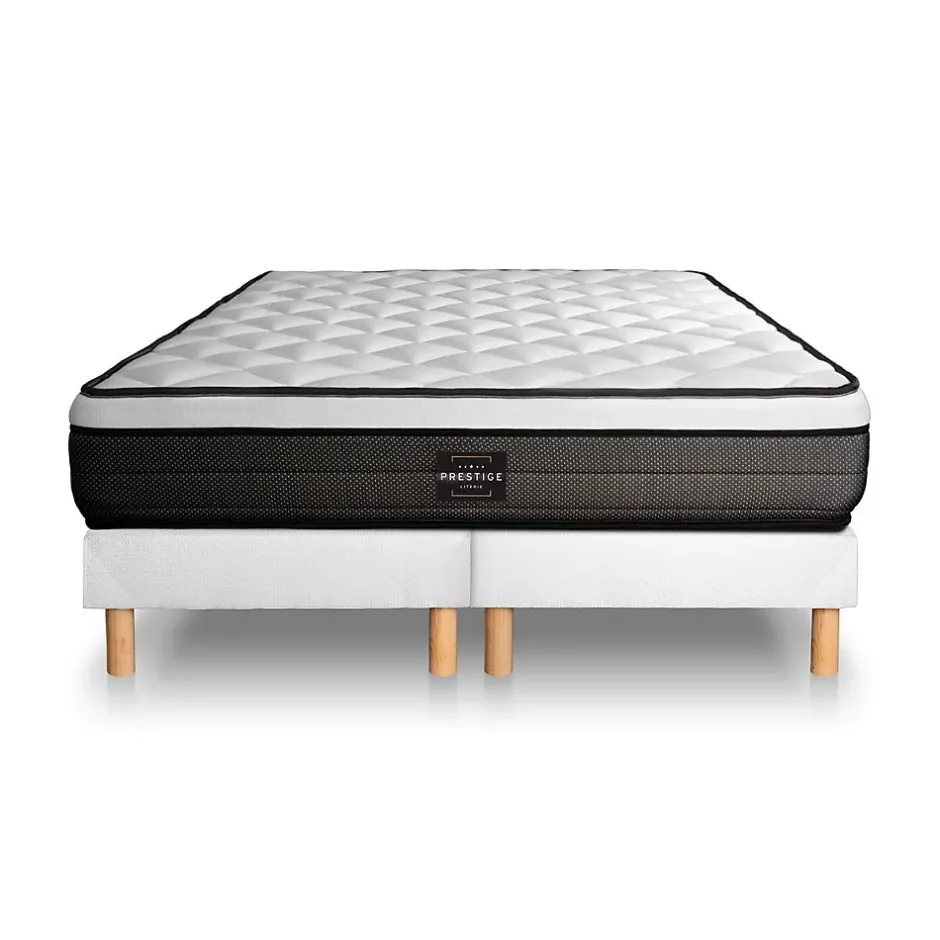 Prestige Literie Ensemble Ressorts ensachés et mémoire de forme de confort Equilibré avec sommier tapissier Online