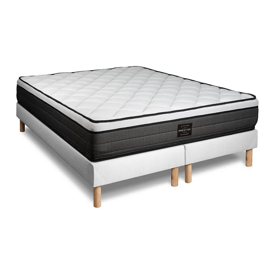 Prestige Literie Ensemble Ressorts ensachés et mémoire de forme de confort Equilibré avec sommier tapissier Online