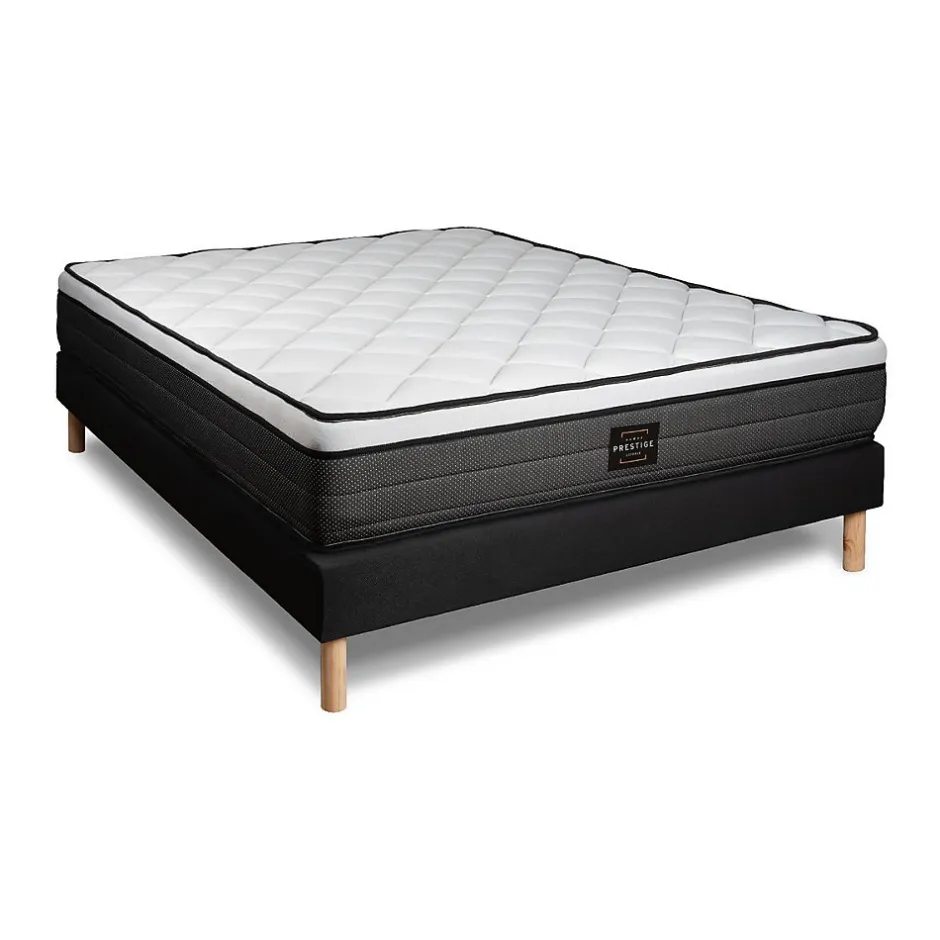 Prestige Literie Ensemble Ressorts ensachés et mémoire de forme de confort Equilibré avec sommier kit