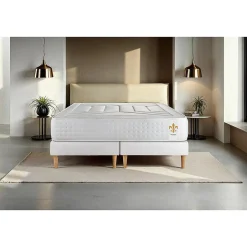 Litier Deluxe Ensemble Ressorts ensachés et mémoire de forme de confort Ferme avec sommier tapissier