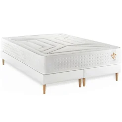 Litier Deluxe Ensemble Ressorts ensachés et mémoire de forme de confort Ferme avec sommier tapissier