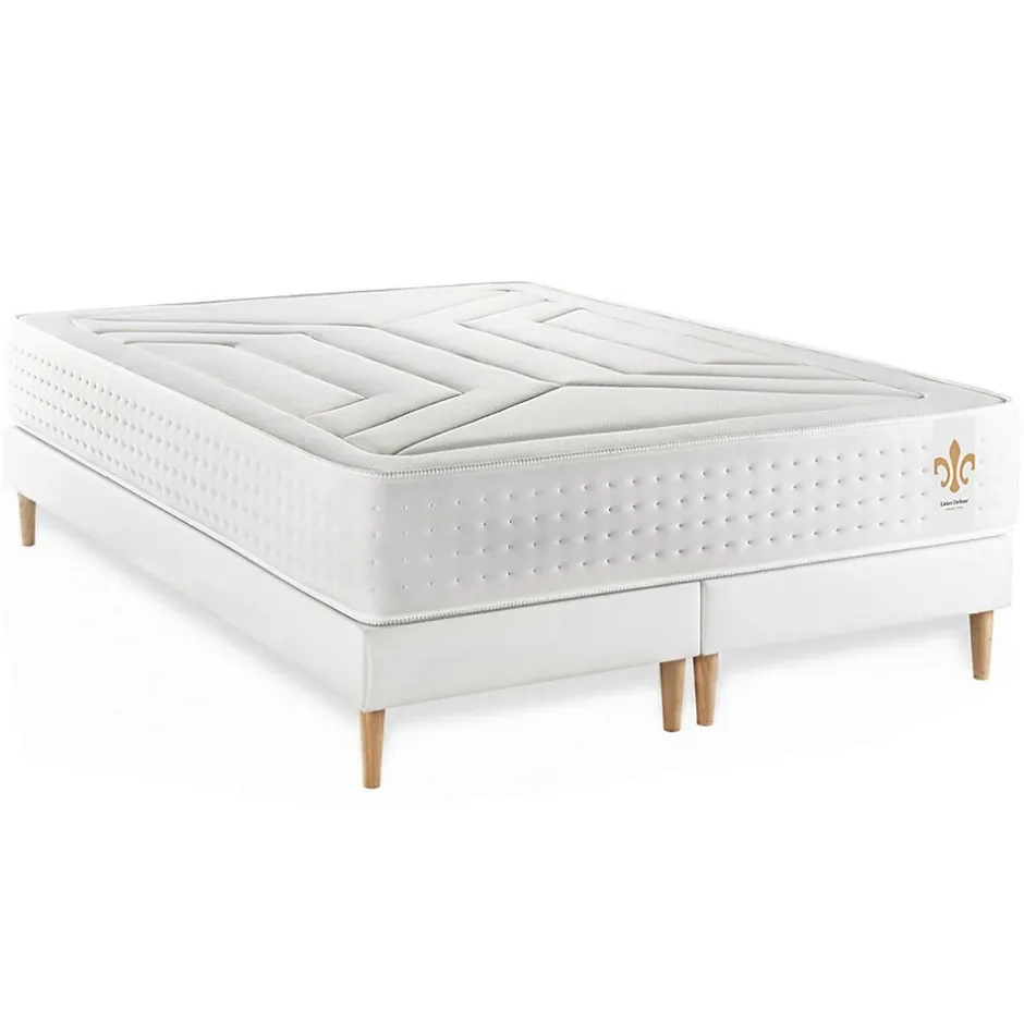 Litier Deluxe Ensemble Ressorts ensachés et mémoire de forme de confort Ferme avec sommier tapissier