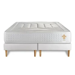 Litier Deluxe Ensemble Ressorts ensachés et mémoire de forme de confort Ferme avec sommier tapissier