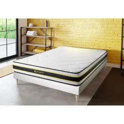Sleepfit Ensemble Ressorts ensachés et mémoire de forme de confort Ferme avec sommier tapissier