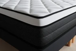 Prestige Literie Ensemble Ressorts ensachés et mémoire de forme de confort Equilibré avec sommier tapissier