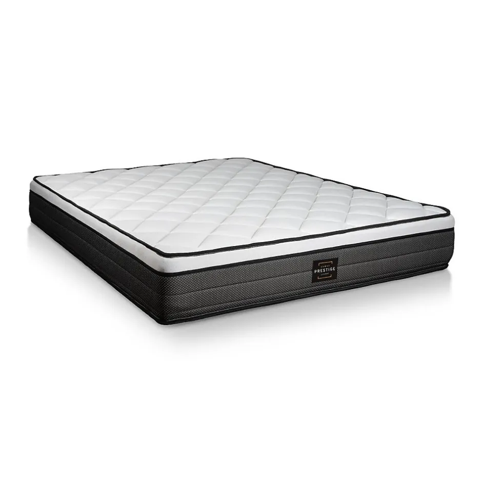 Prestige Literie Ensemble Ressorts ensachés et mémoire de forme de confort Equilibré avec sommier tapissier