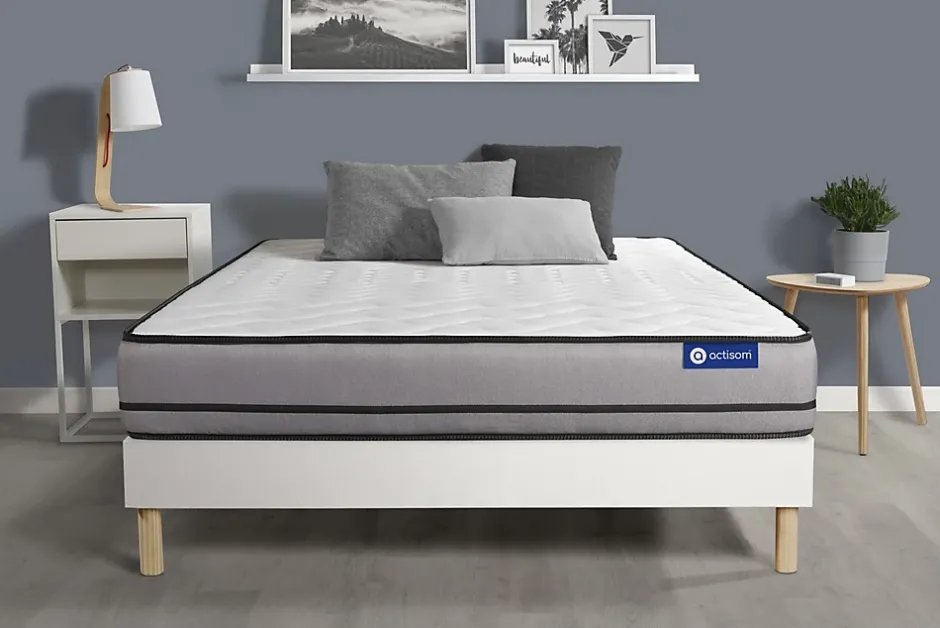 Actisom Ensemble Ressorts ensachés de confort Très ferme avec sommier kit Hot
