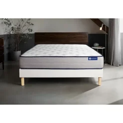 Actisom Ensemble Ressorts ensachés et mémoire de forme de confort Ferme avec sommier kit Discount