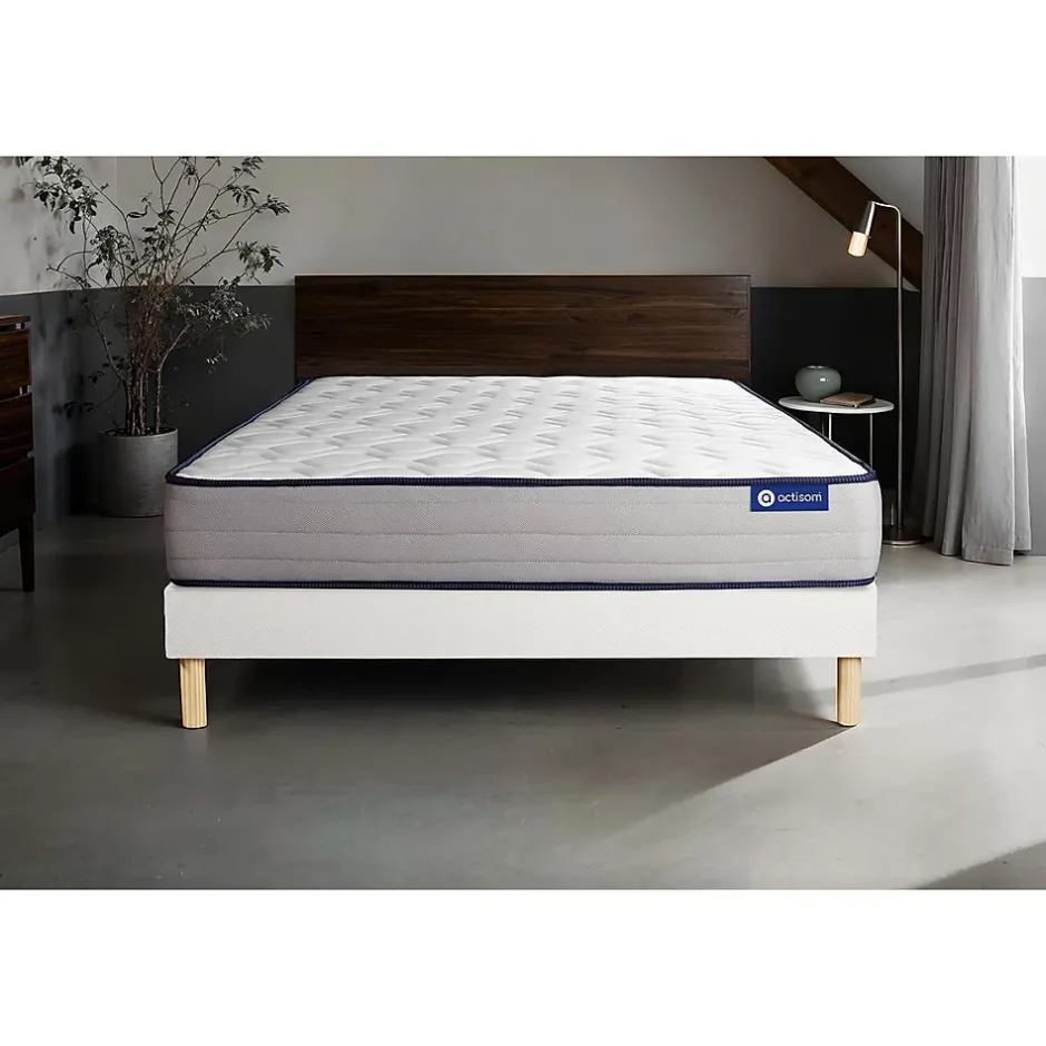 Actisom Ensemble Ressorts ensachés et mémoire de forme de confort Ferme avec sommier kit Discount