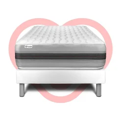 Vitalit Ensemble Ressorts ensachés et mémoire de forme de confort Equilibré avec sommier tapissier