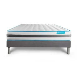 Bodycare Ensemble Ressorts ensachés et mémoire de forme de confort Equilibré avec sommier kit Sale