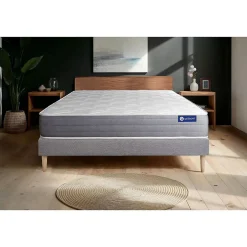 Actisom Ensemble Ressorts ensachés et mémoire de forme de confort Mi-ferme avec sommier kit