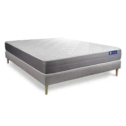 Actisom Ensemble Ressorts ensachés et mémoire de forme de confort Mi-ferme avec sommier kit