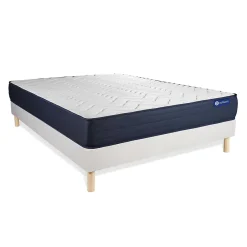 Actisom Ensemble Ressorts ensachés et mémoire de forme de confort Très ferme avec sommier kit Hot