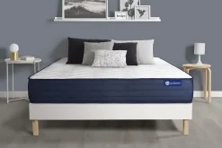 Actisom Ensemble Ressorts ensachés et mémoire de forme de confort Très ferme avec sommier kit Hot