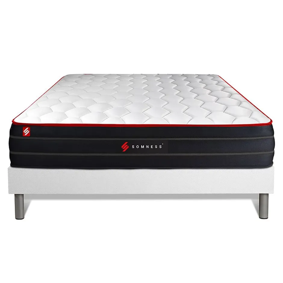 Somness Ensemble Ressorts ensachés et mémoire de forme de confort Equilibré avec sommier kit Best