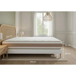 Marmottes & Co Ensemble Ressorts ensachés et mémoire de forme de confort Equilibré avec sommier tapissier Sale