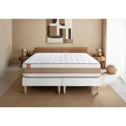 Marmottes & Co Ensemble Ressorts ensachés et mémoire de forme de confort Equilibré avec sommier tapissier Sale
