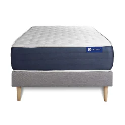 Actisom Ensemble Ressorts ensachés et mémoire de forme de confort Equilibré avec sommier kit