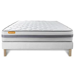Sept Nuits Ensemble Ressorts ensachés et mémoire de forme de confort Ferme avec sommier tapissier Sale