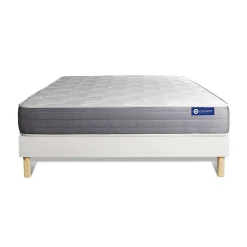 Actisom Ensemble Ressorts ensachés et mémoire de forme de confort Mi-ferme avec sommier kit