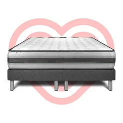 Vitalit Ensemble Ressorts ensachés et mémoire de forme de confort Equilibré avec sommier tapissier