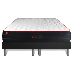 Somness Ensemble Ressorts ensachés et mémoire de forme de confort Equilibré avec sommier tapissier New