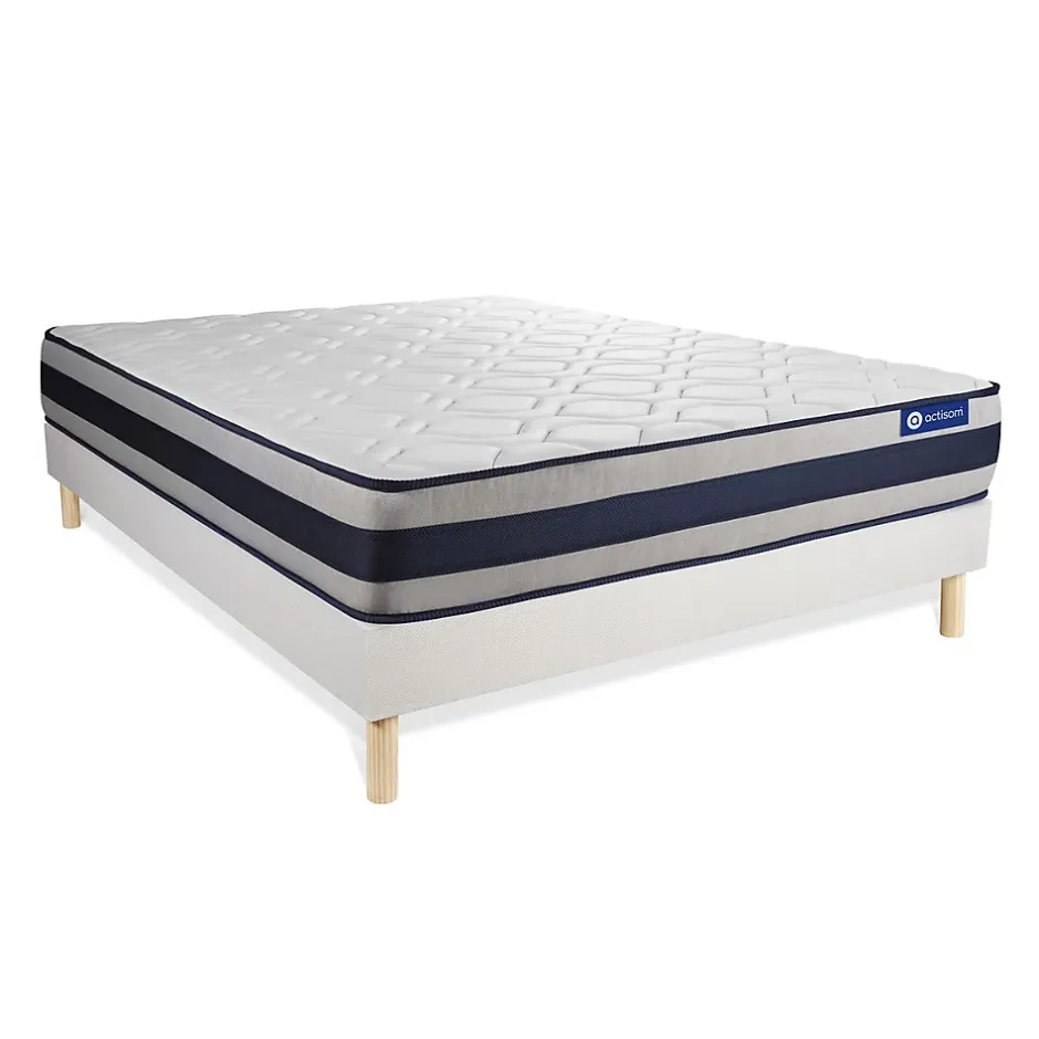 Actisom Ensemble Ressorts ensachés et mémoire de forme de confort Ferme avec sommier kit New