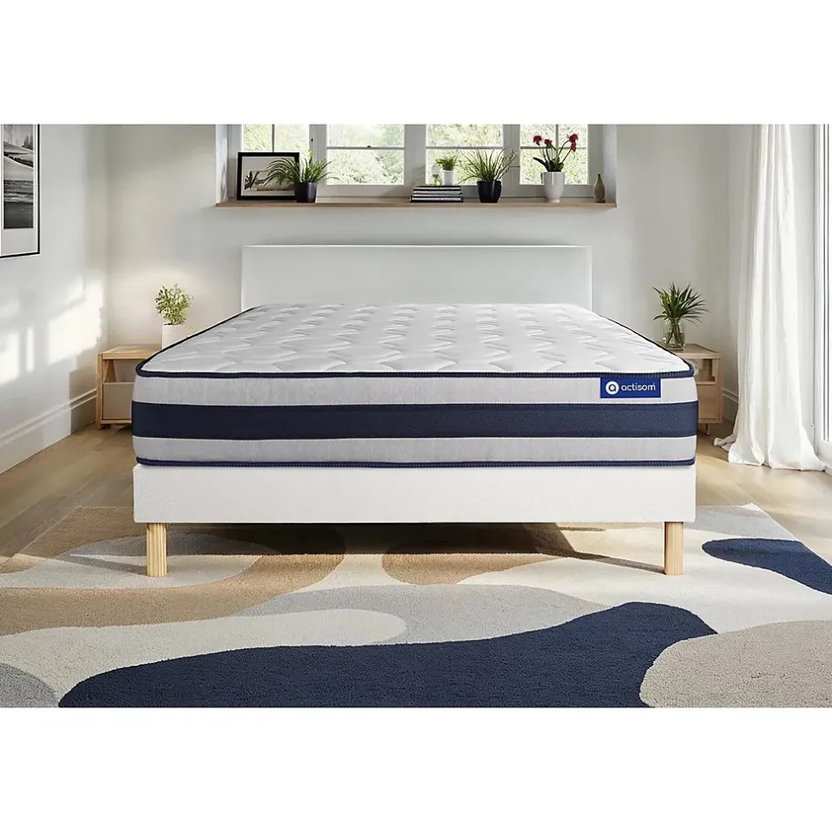 Actisom Ensemble Ressorts ensachés et mémoire de forme de confort Ferme avec sommier kit New