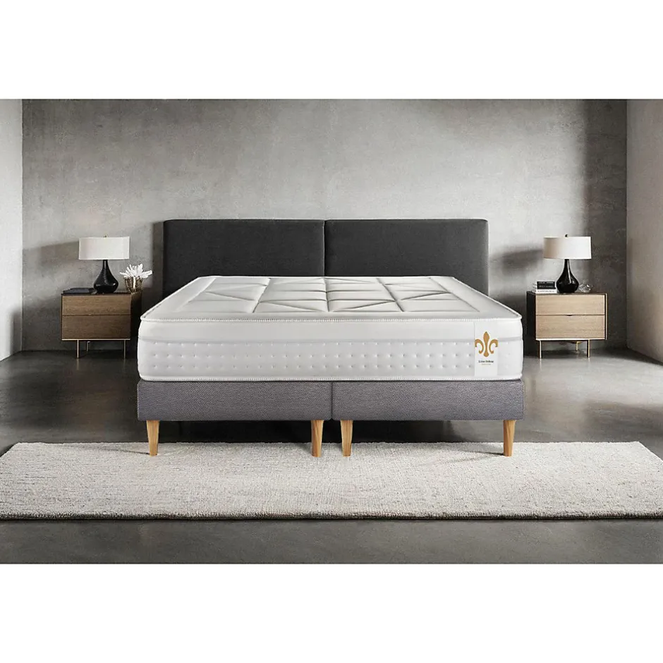 Litier Deluxe Ensemble Ressorts ensachés et mémoire de forme de confort Equilibré avec sommier tapissier
