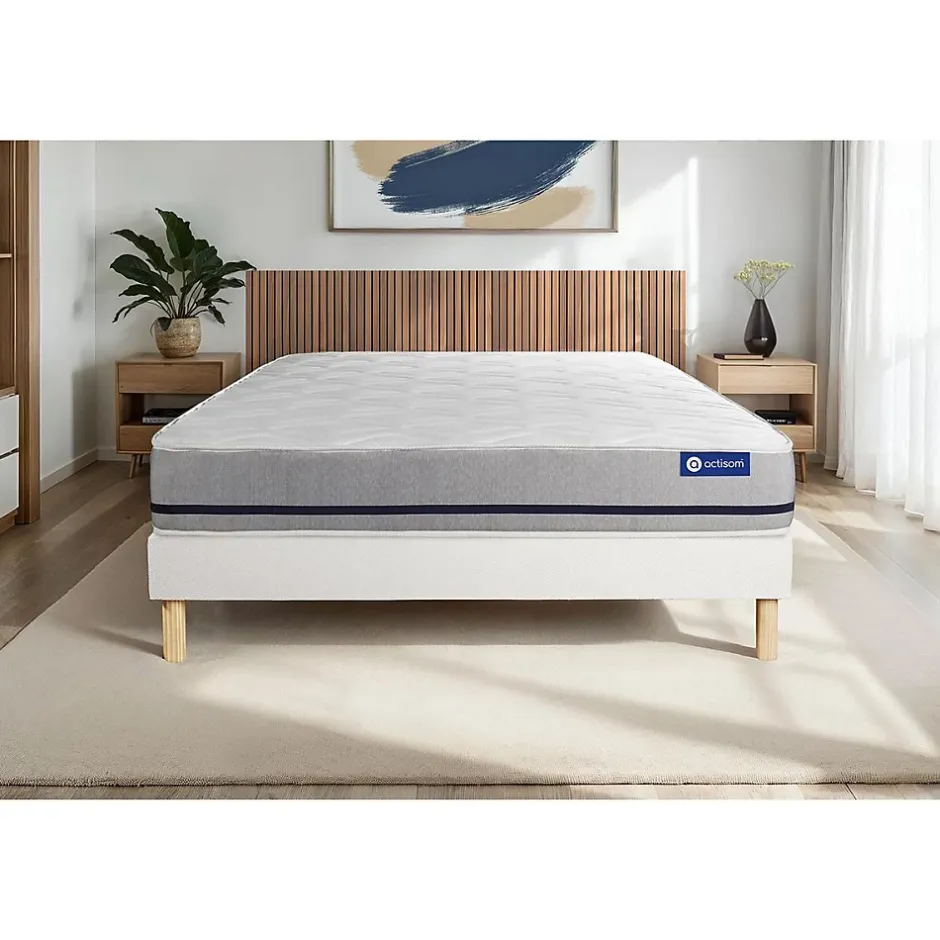 Actisom Ensemble Ressorts ensachés de confort Mi-ferme avec sommier kit Outlet
