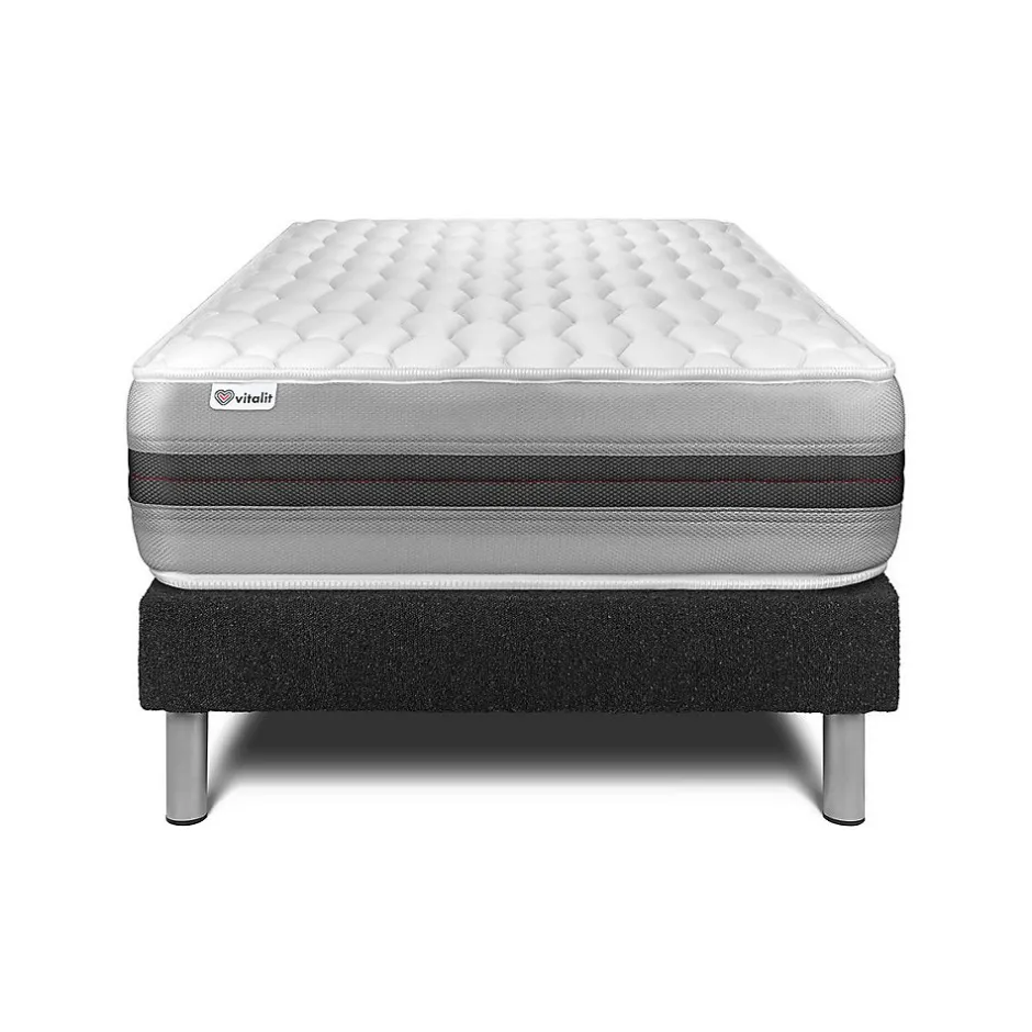Vitalit Ensemble Ressorts ensachés et mémoire de forme de confort Equilibré avec sommier tapissier Clearance