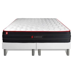 Somness Ensemble Ressorts ensachés et mémoire de forme de confort Equilibré avec sommier tapissier