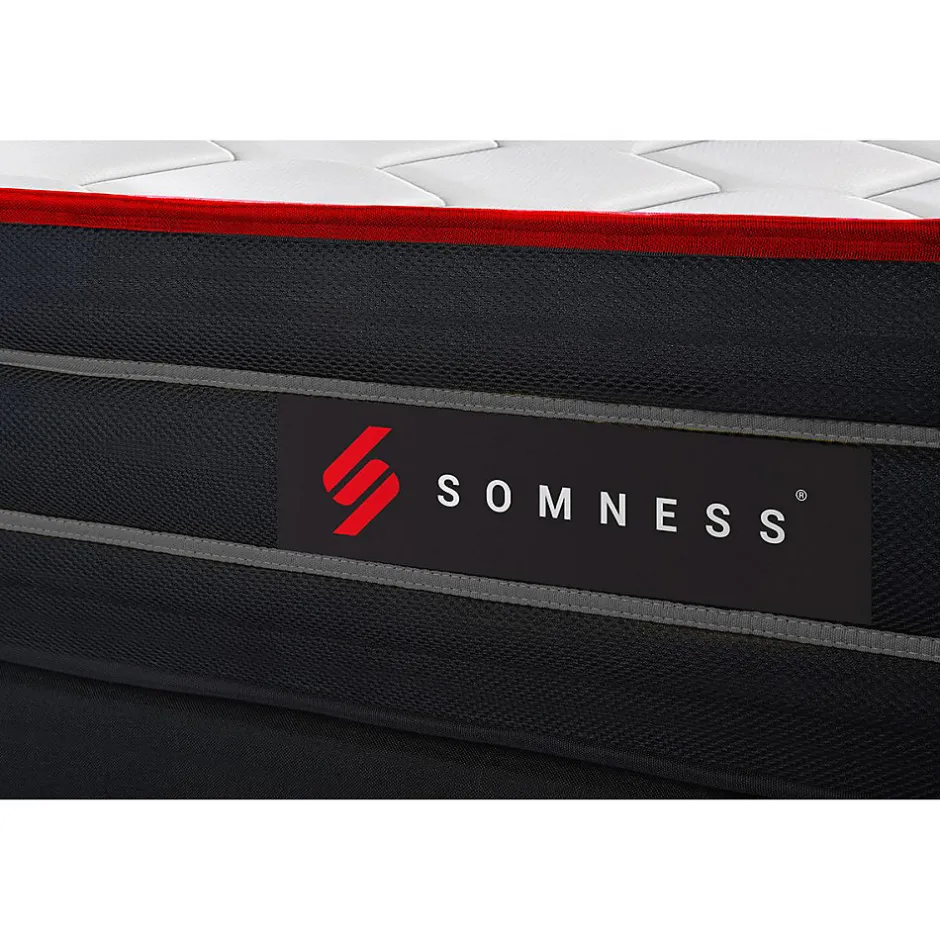 Somness Ensemble Ressorts ensachés et mémoire de forme de confort Equilibré avec sommier tapissier