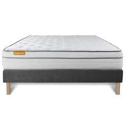Sept Nuits Ensemble Ressorts ensachés et mémoire de forme de confort Equilibré avec sommier tapissier