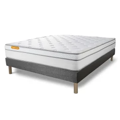 Sept Nuits Ensemble Ressorts ensachés et mémoire de forme de confort Equilibré avec sommier tapissier