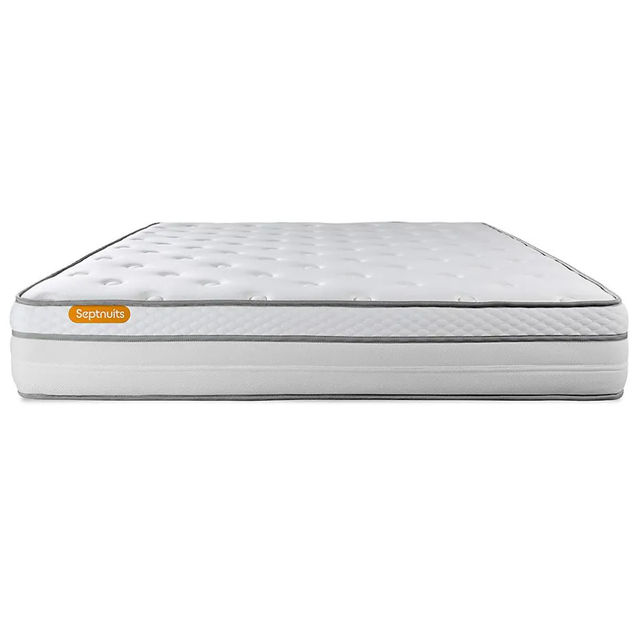 Sept Nuits Ensemble Ressorts ensachés et mémoire de forme de confort Equilibré avec sommier tapissier