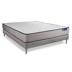 Actisom Ensemble Ressorts ensachés et mémoire de forme de confort Ferme avec sommier kit