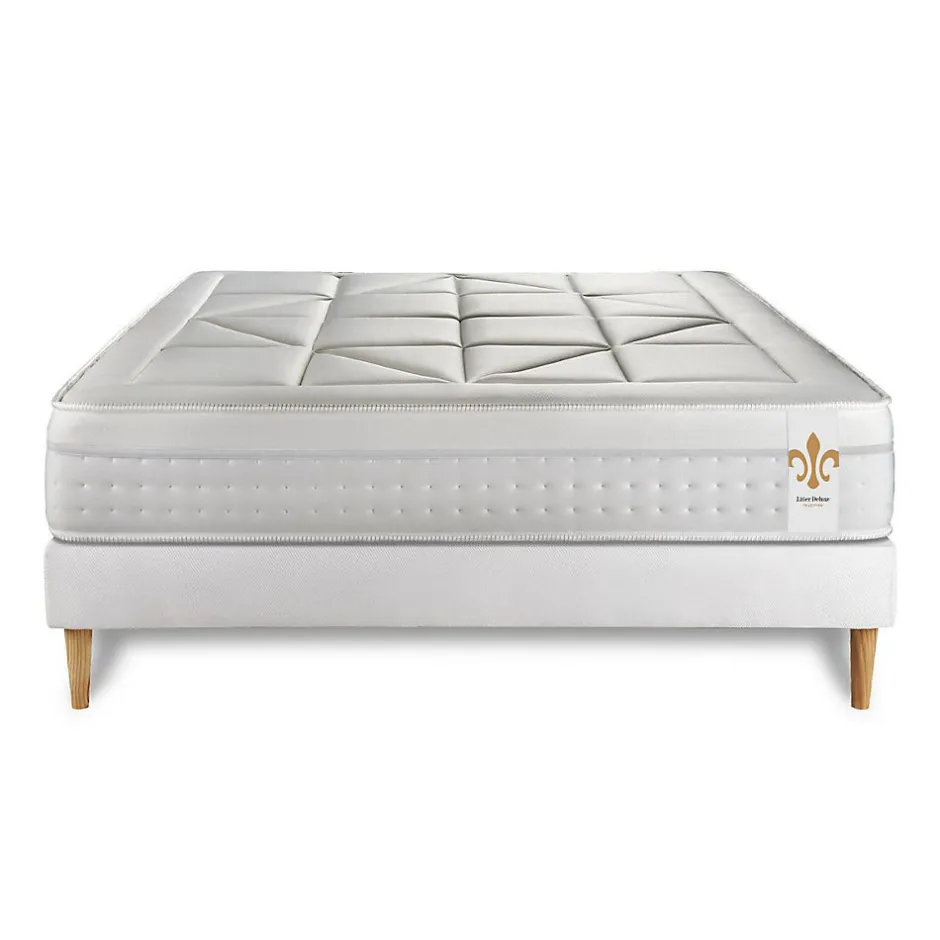 Litier Deluxe Ensemble Ressorts ensachés et mémoire de forme de confort Equilibré avec sommier kit