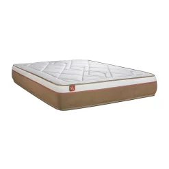 Marmottes & Co Ensemble Ressorts ensachés et mémoire de forme de confort Equilibré avec sommier tapissier