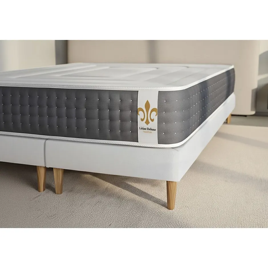 Litier Deluxe Ensemble Ressorts ensachés et mémoire de forme de confort Ferme avec sommier kit Discount