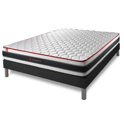 Somness Ensemble Ressorts ensachés et mémoire de forme de confort Ferme avec sommier tapissier New