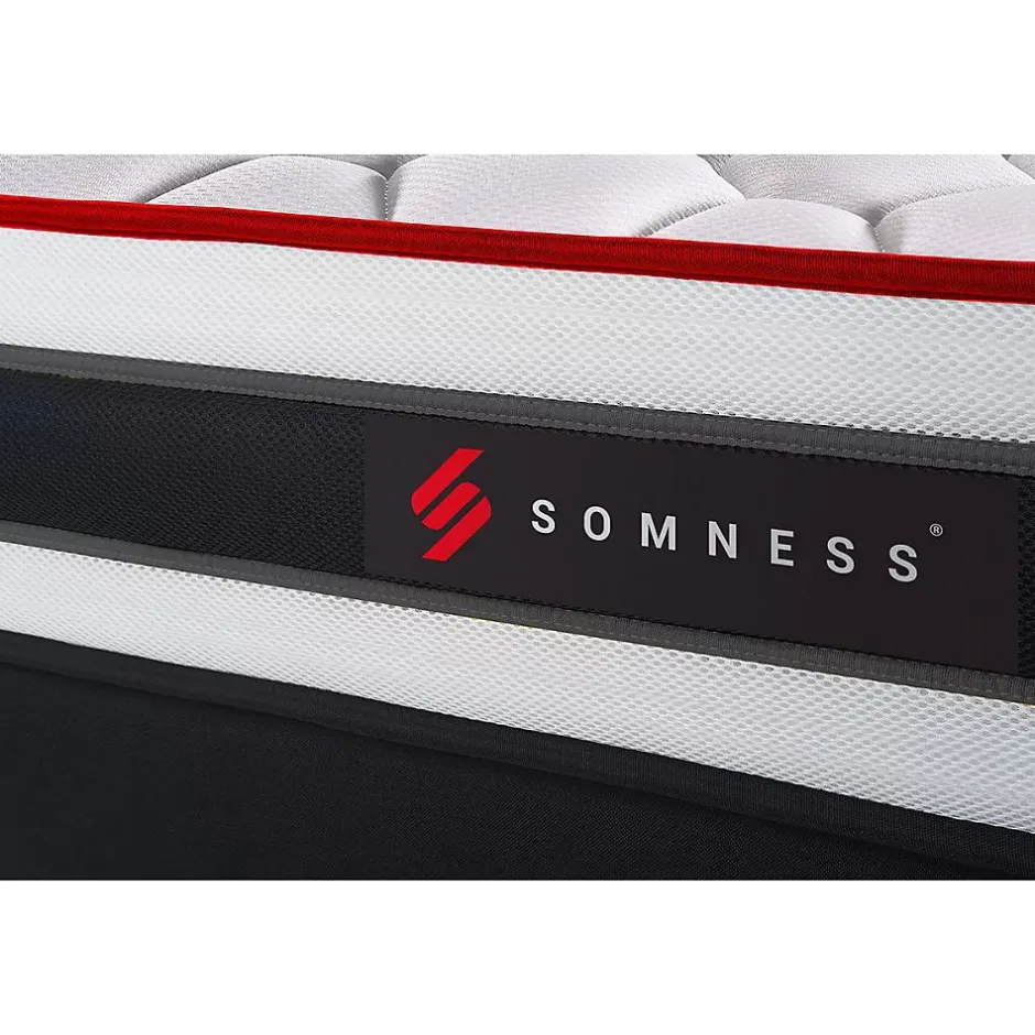 Somness Ensemble Ressorts ensachés et mémoire de forme de confort Ferme avec sommier tapissier New