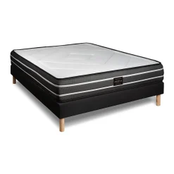 Prestige Literie Ensemble Ressorts ensachés et mémoire de forme de confort Ferme avec sommier tapissier